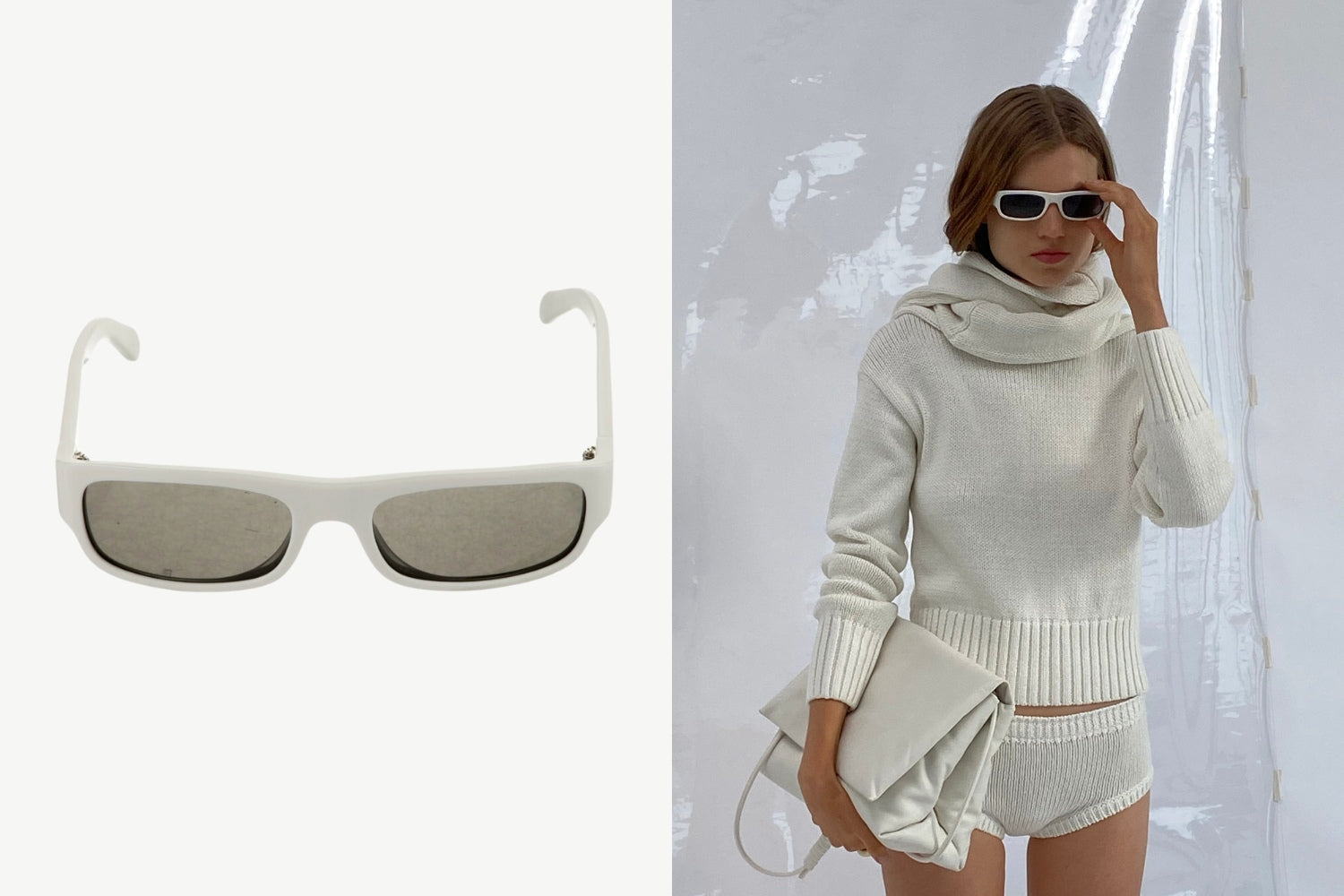 Celine Square Tinted Sunglasses - White