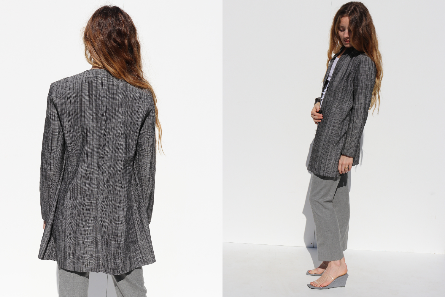 Jil Sander Textured Blazer — Grey