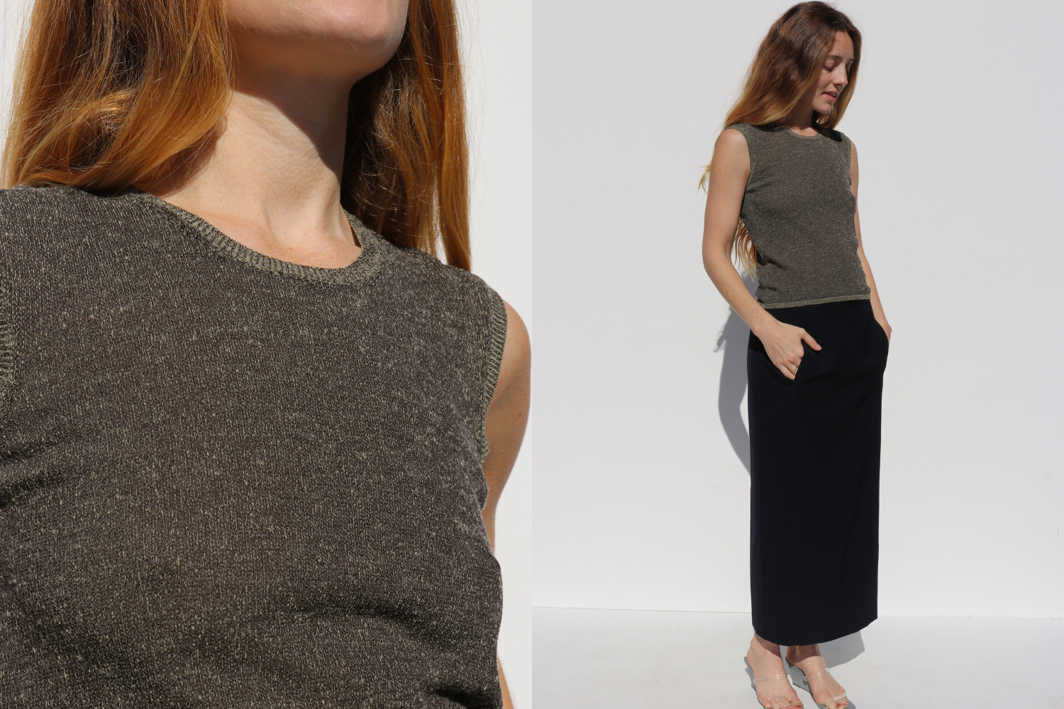 Calvin Klein Crew Neck Sweater — Khaki