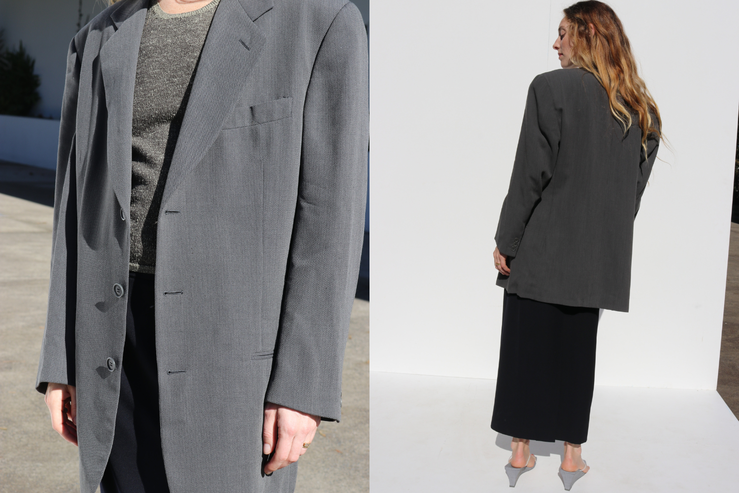 Giorgio Armani Wool Blazer — Grey