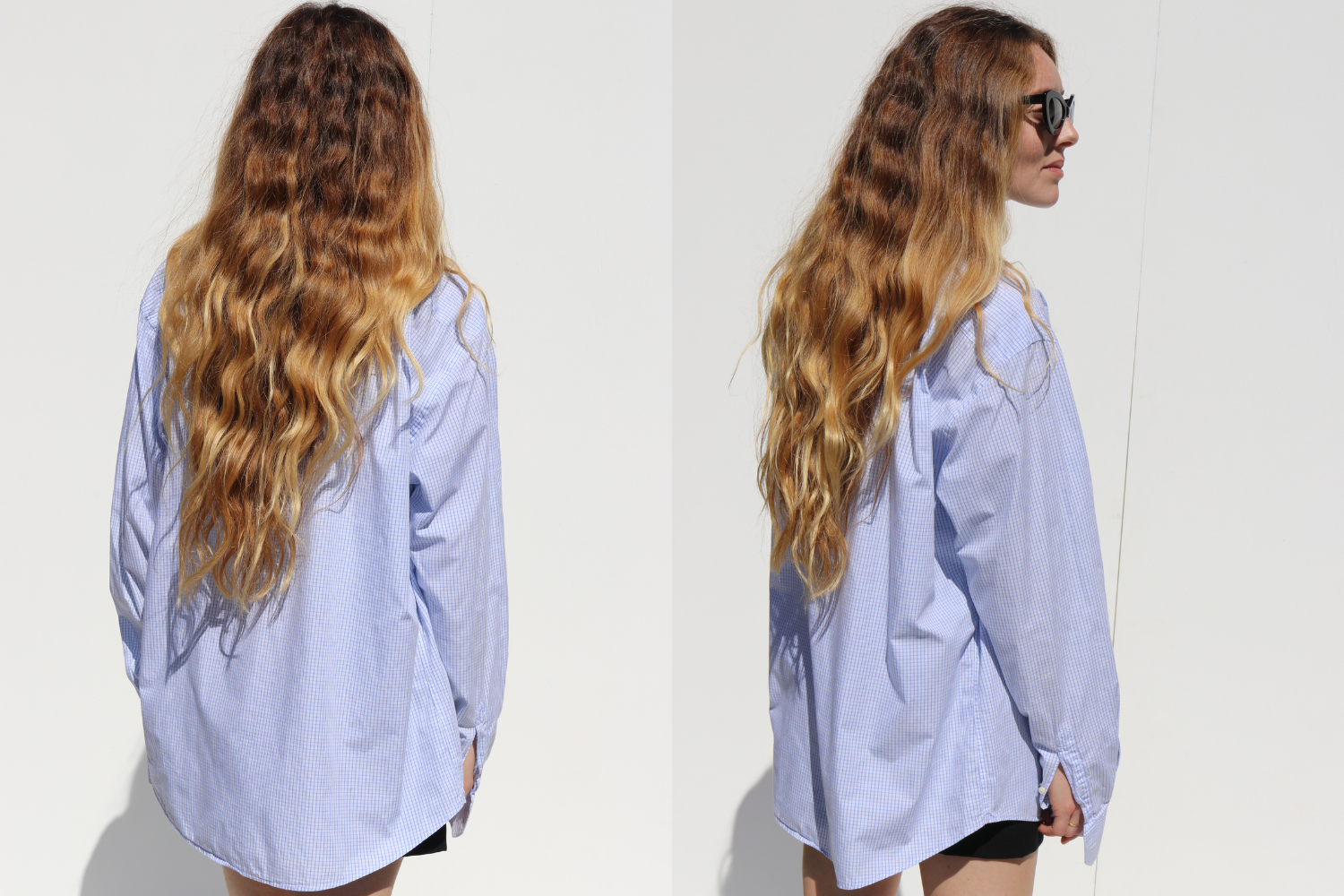 Yves Saint Laurent Check Shirt — Blue