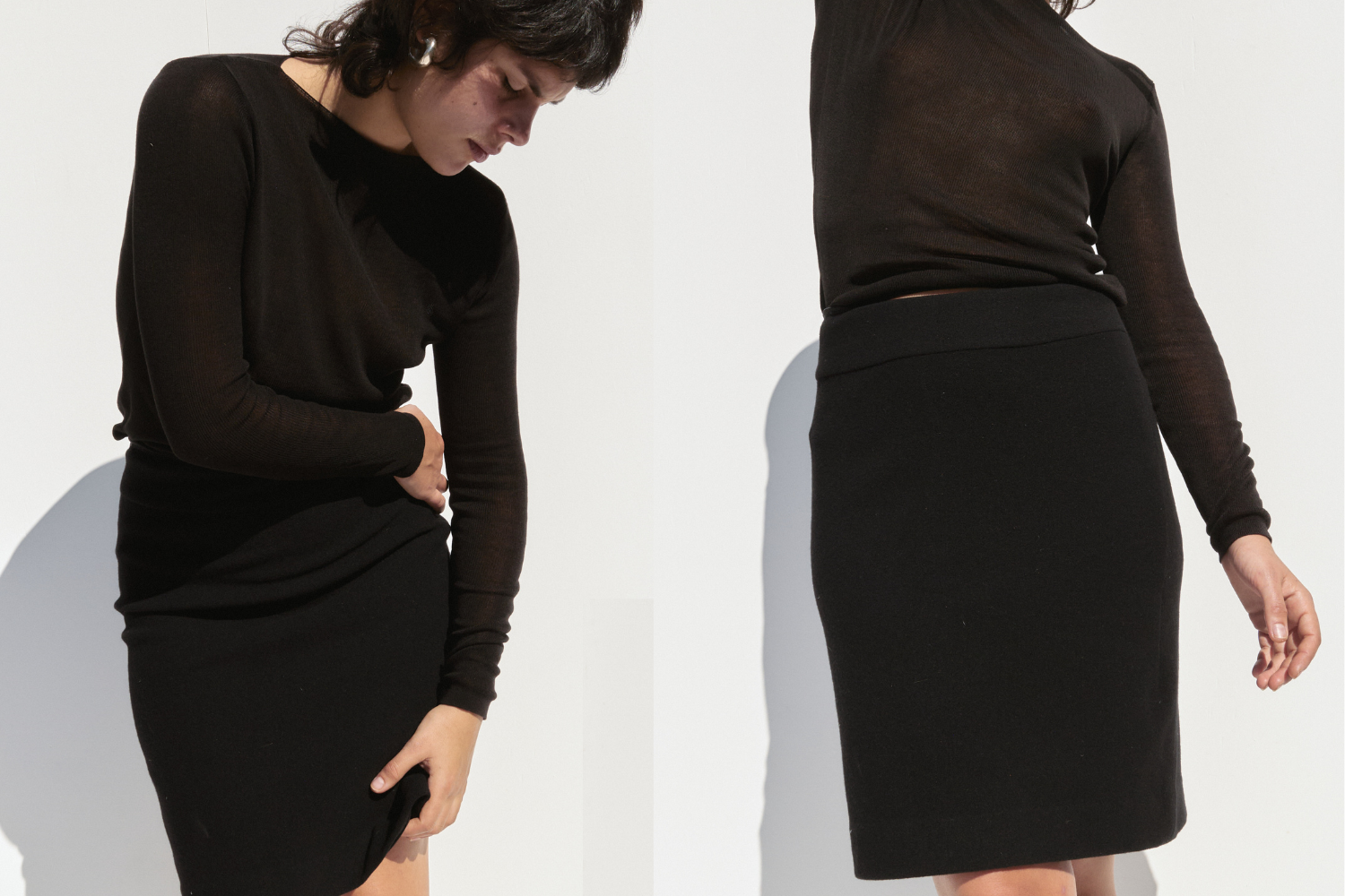 Jil Sander Wool Skirt — Black