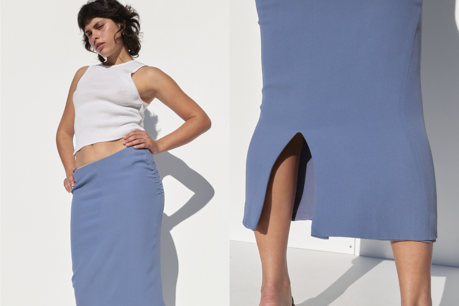 Giorgio Armani Midi Skirt — Blue