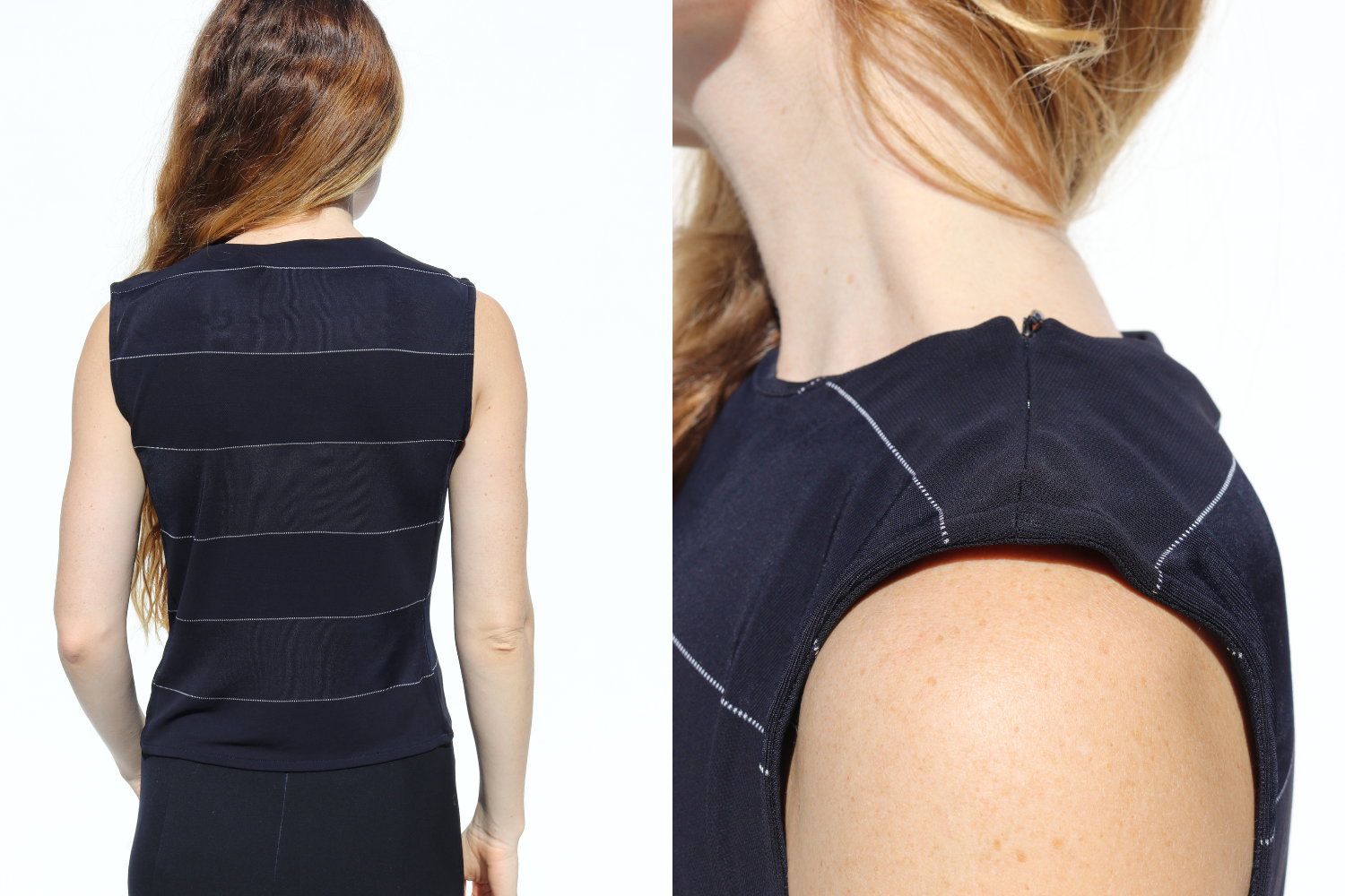 Giorgio Armani Stripe Top — Navy