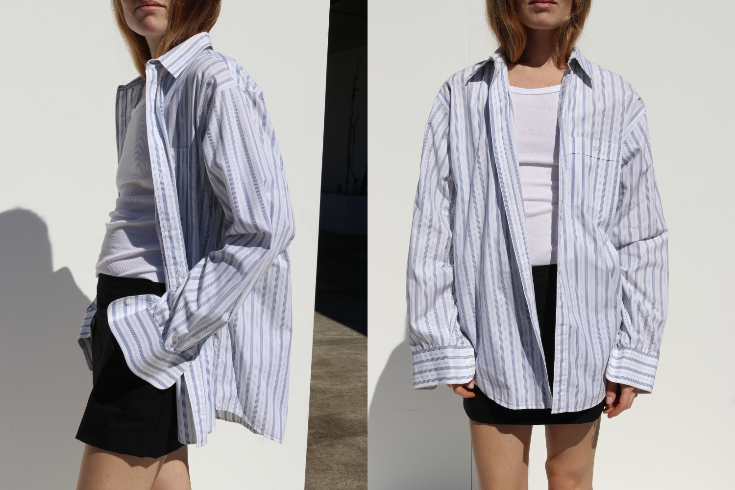 Giorgio Armani Stripe Shirt — Blue