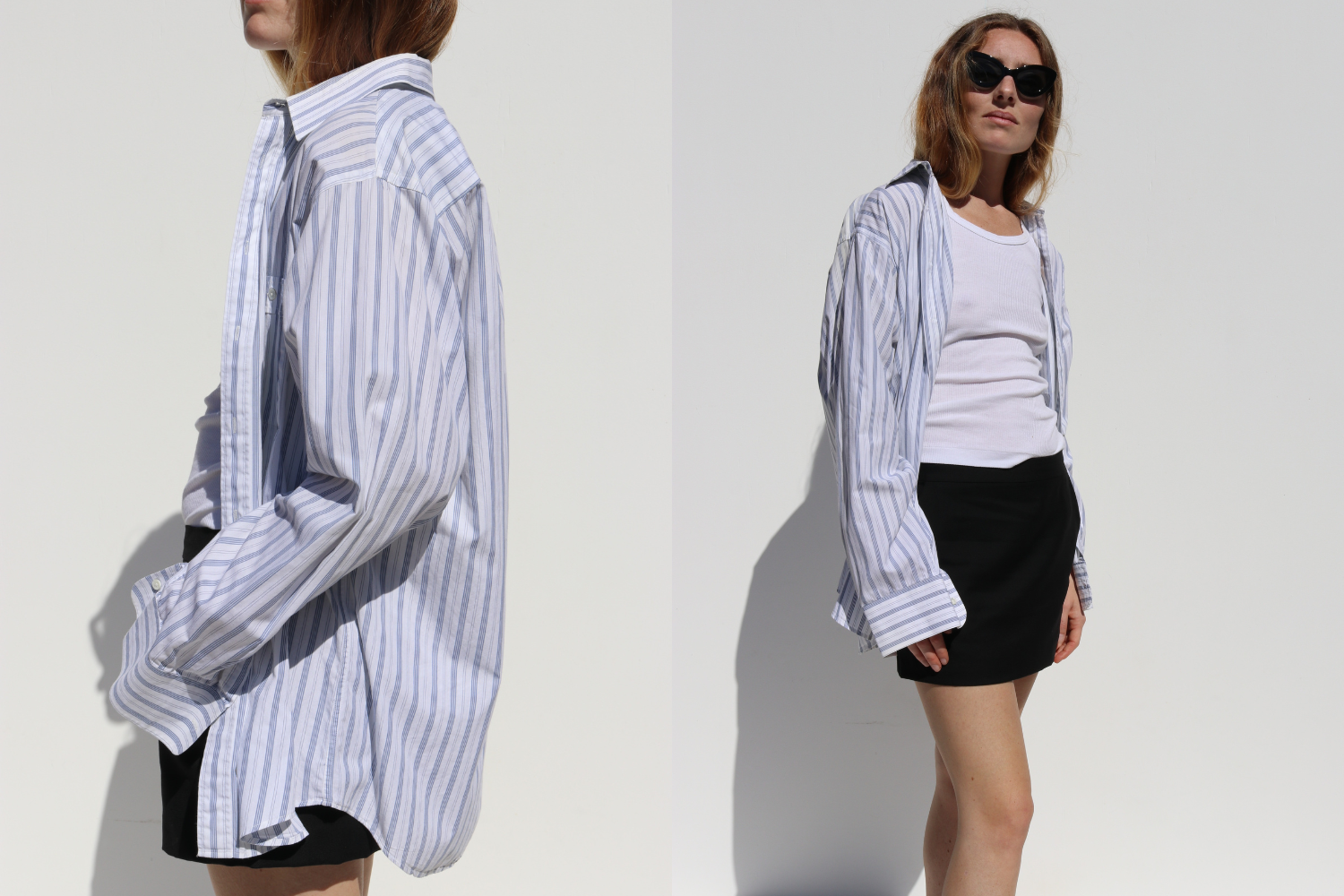 Giorgio Armani Stripe Shirt — Blue