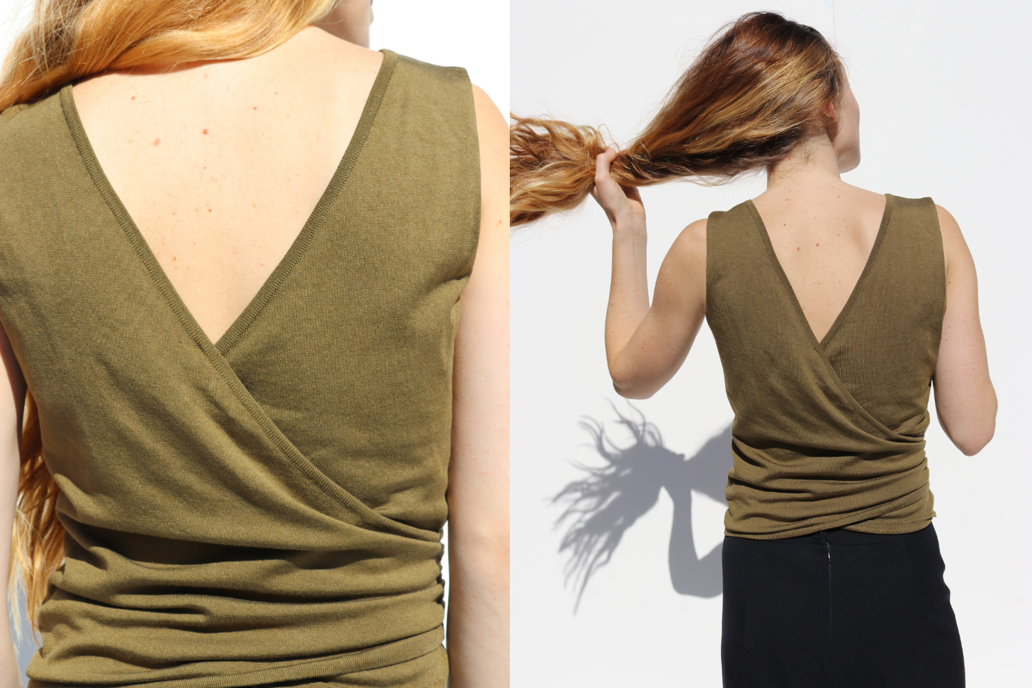 Celine Wrap Top — Green