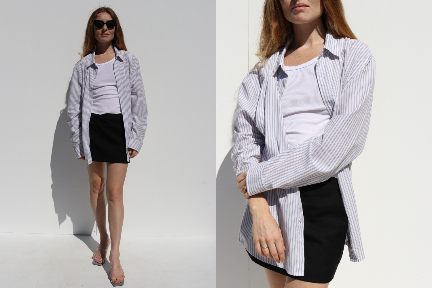 Calvin Klein Stripe Shirt — Grey