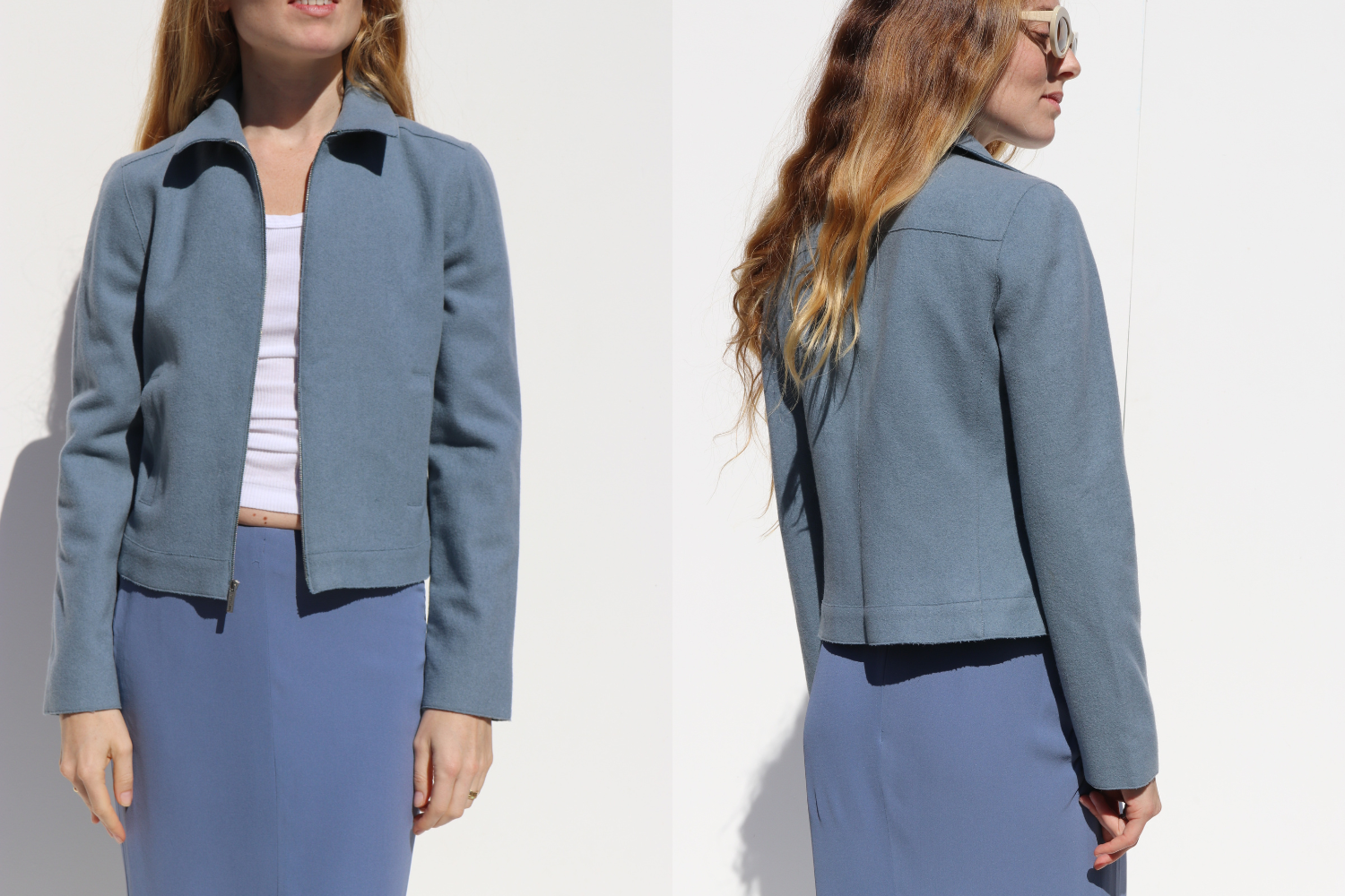 Calvin Klein Virgin Wool Jacket — Blue