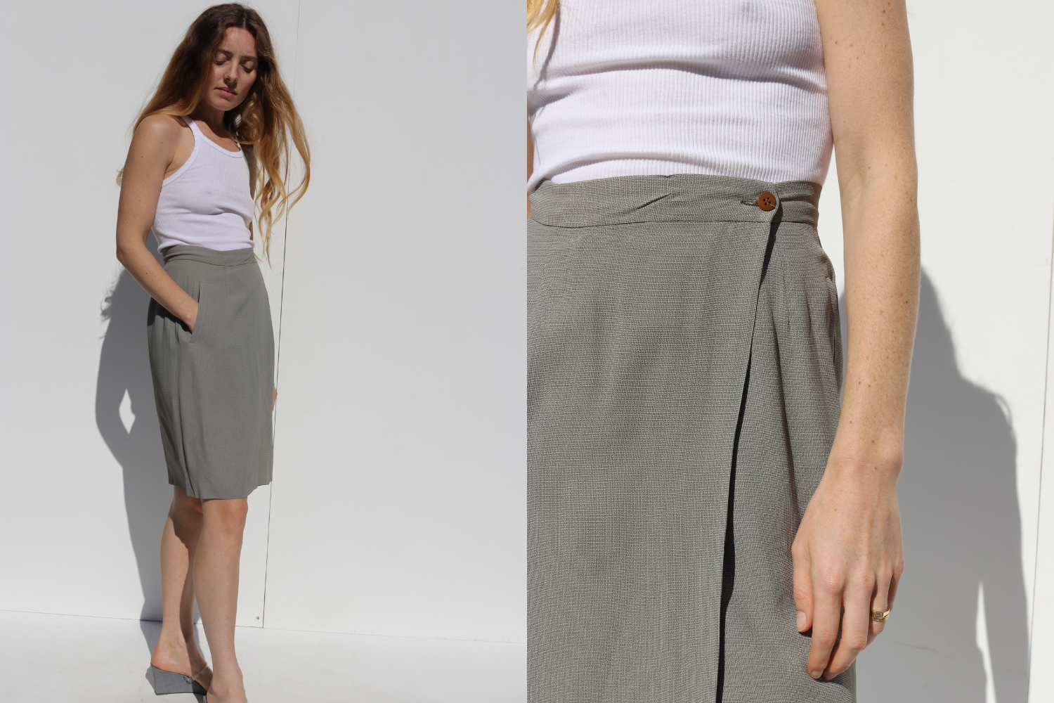 Giorgio Armani Wrap Skirt — Grey