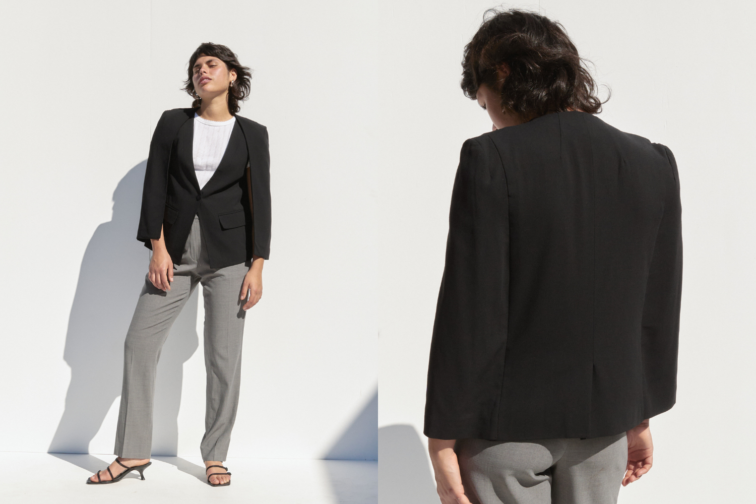 Halston Cape — Black