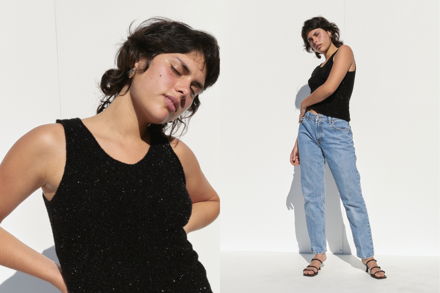 Giorgio Armani Sparkle Top — Black