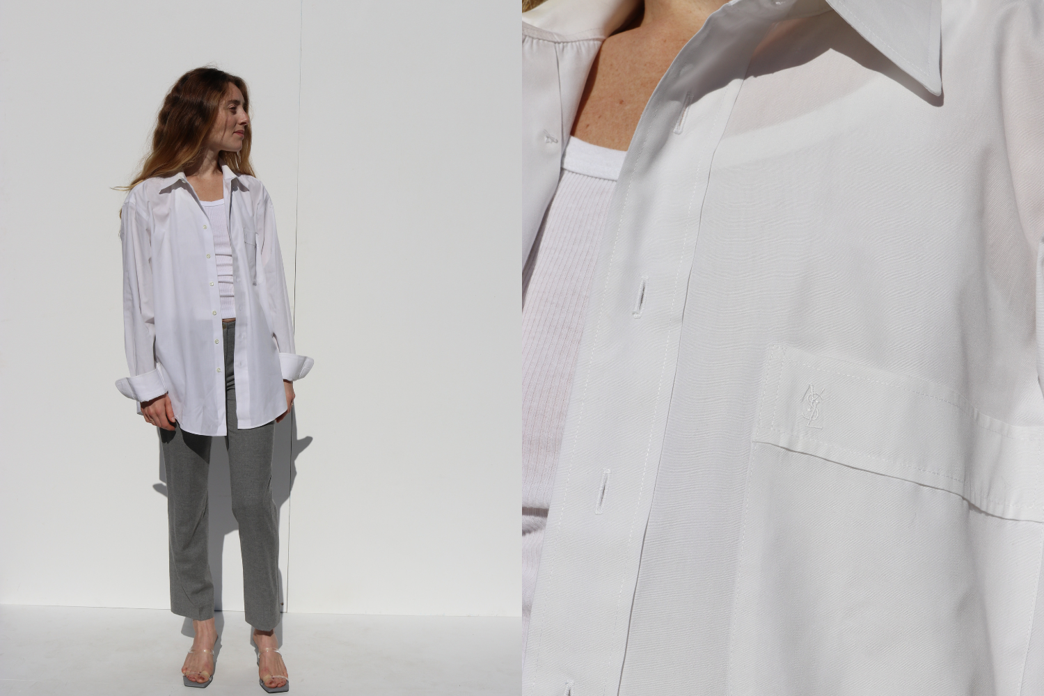 Yves Saint Laurent Cotton Shirt — White