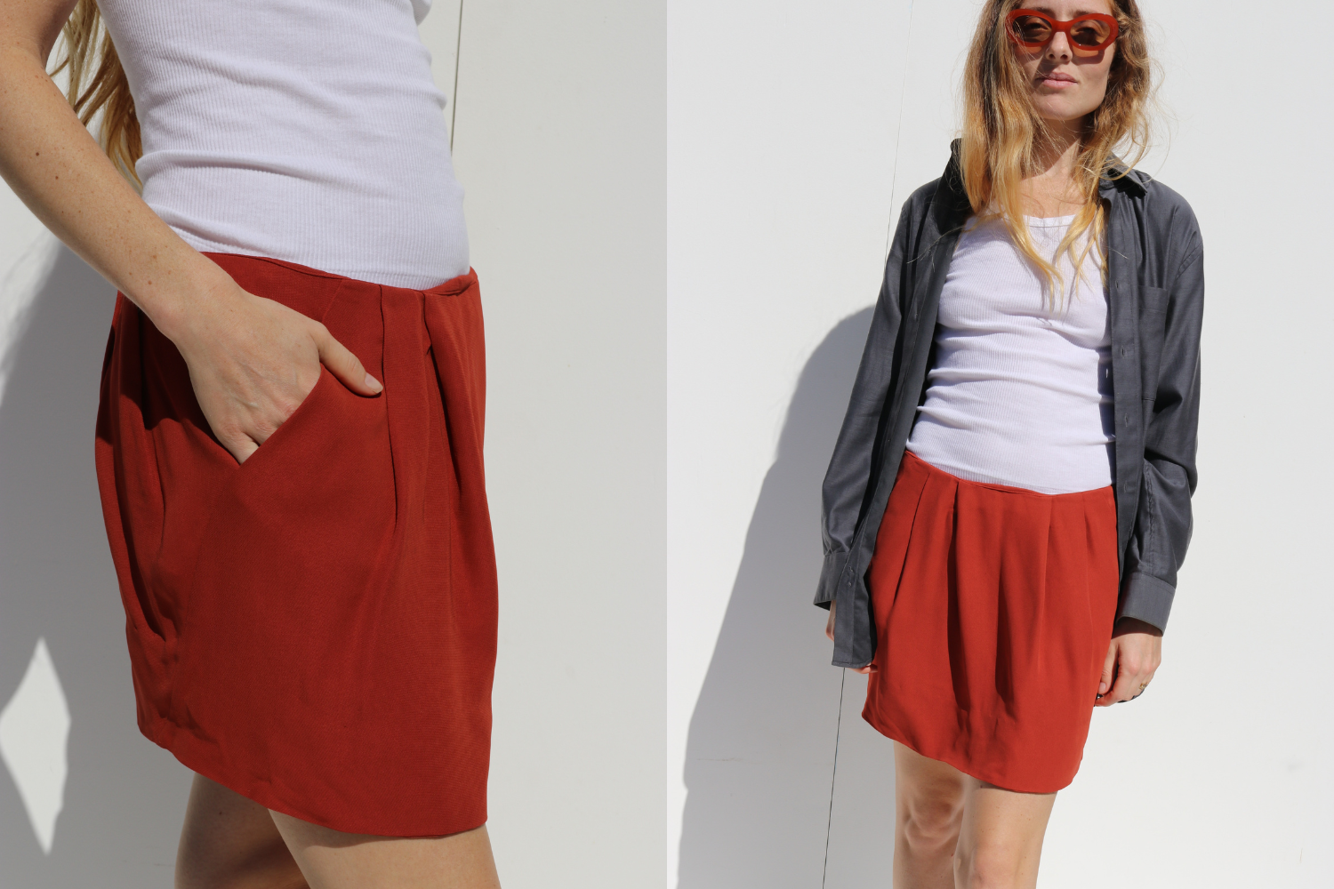 Marni Mini Skirt — Coral