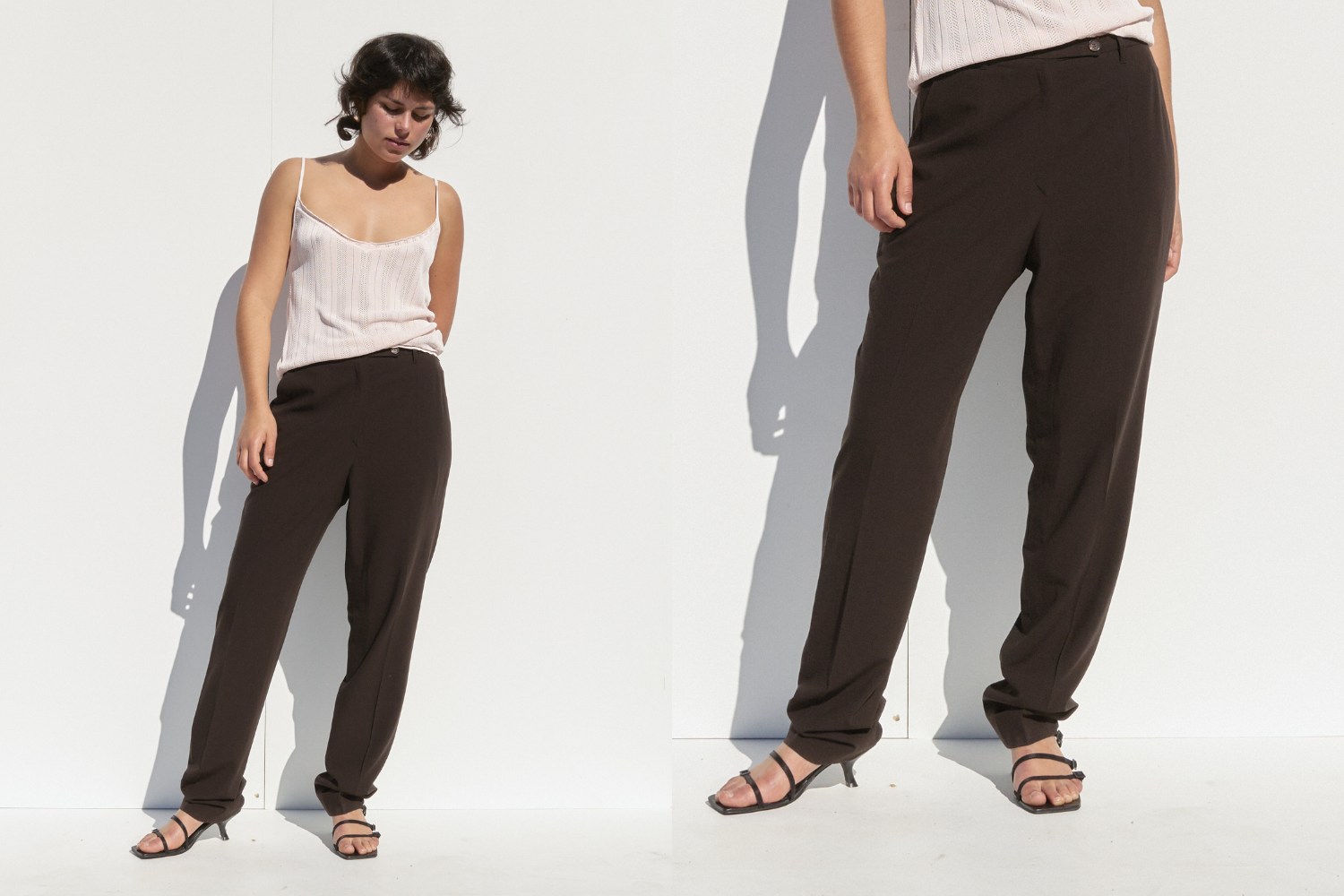Jil Sander Straight Leg Pants — Brown