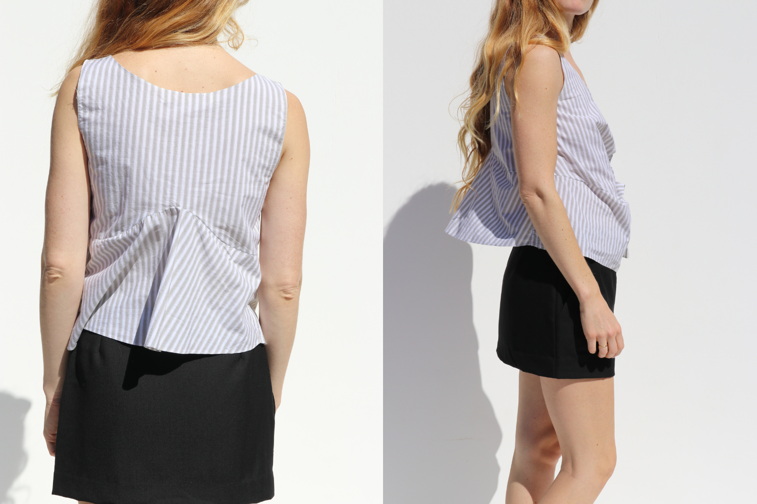 Marni Stripe Blouse — Green Grey