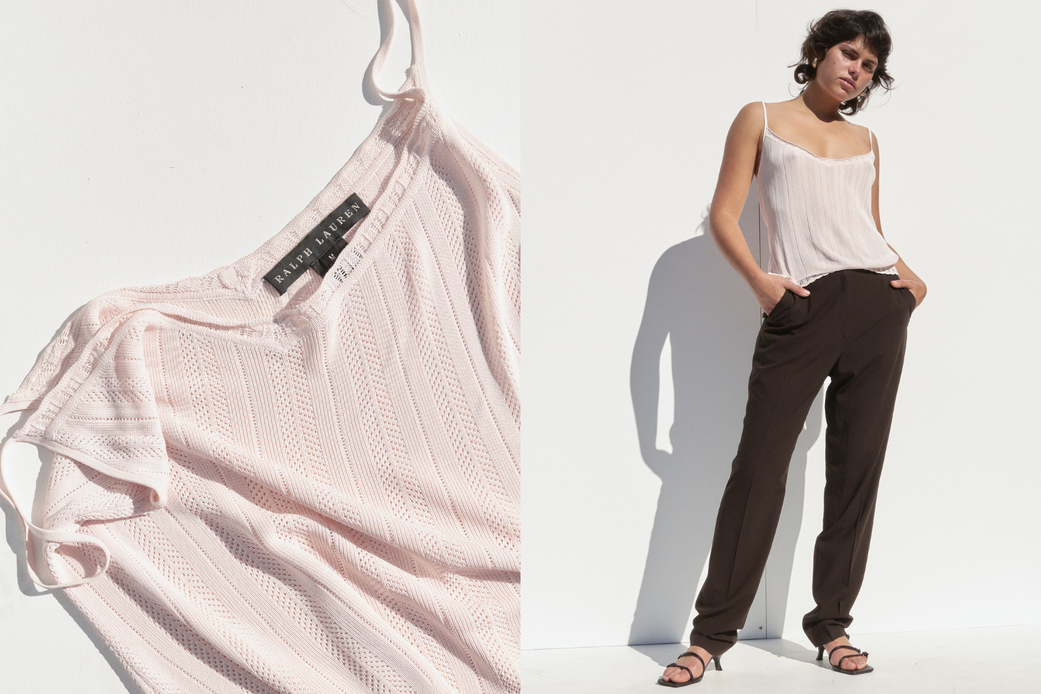 Ralph Lauren Knit Cami — Baby Pink