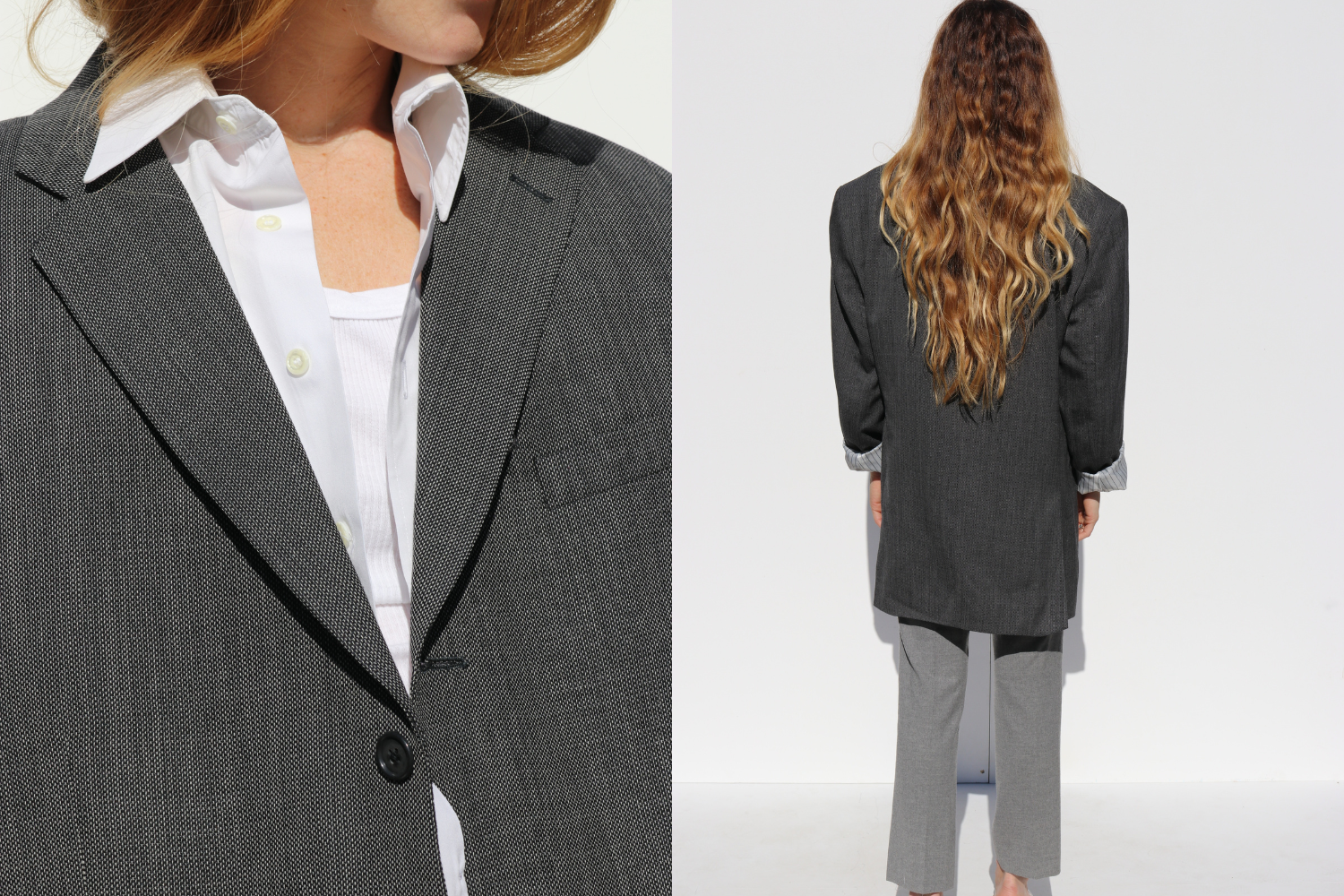 Calvin Klein Wool Blazer — Dark Grey
