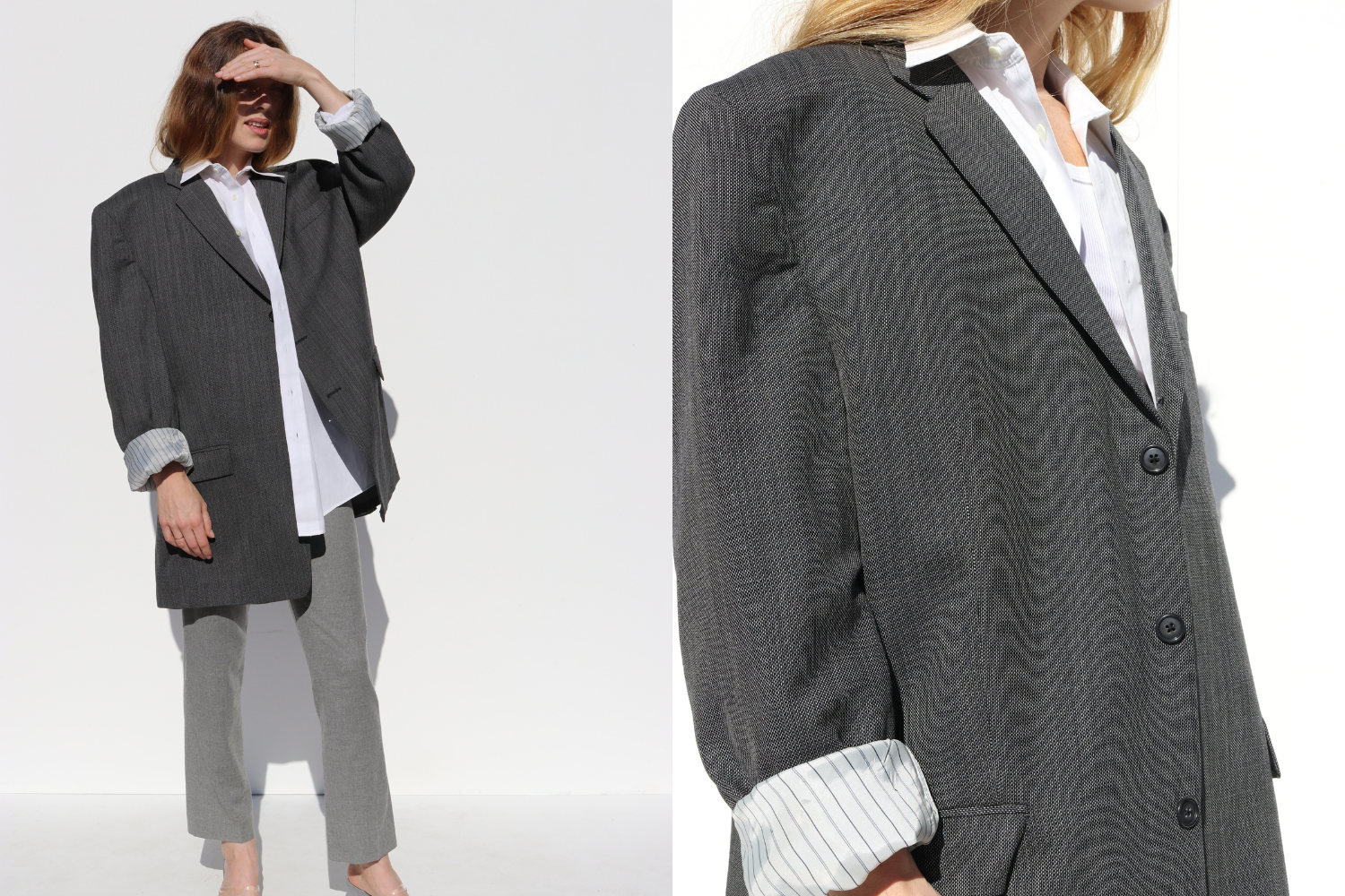 Calvin Klein Wool Blazer — Dark Grey